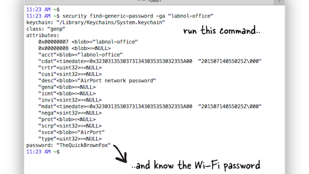 find the wi fi password for your current network...
